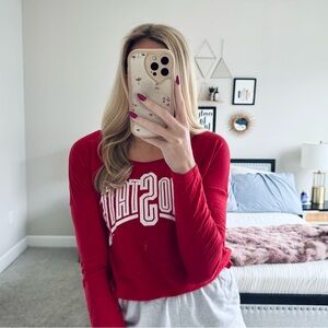 Victoria's Secret PINK - Red Ohio State Long Sleeve T-shirt